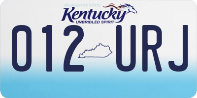 KY license plate 012URJ