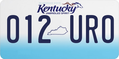 KY license plate 012URO