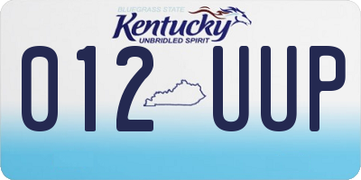 KY license plate 012UUP