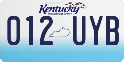 KY license plate 012UYB