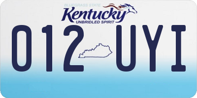 KY license plate 012UYI