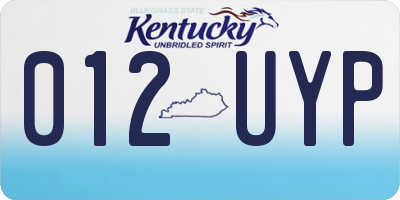 KY license plate 012UYP