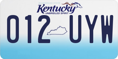 KY license plate 012UYW