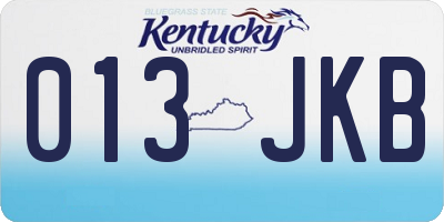 KY license plate 013JKB