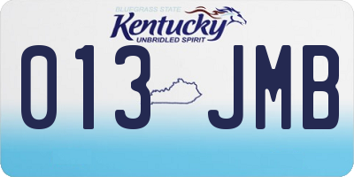 KY license plate 013JMB