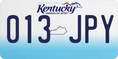KY license plate 013JPY