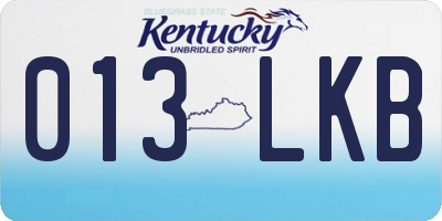 KY license plate 013LKB