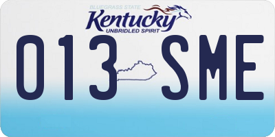 KY license plate 013SME