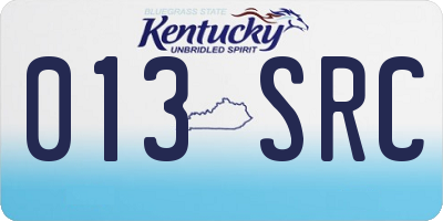 KY license plate 013SRC