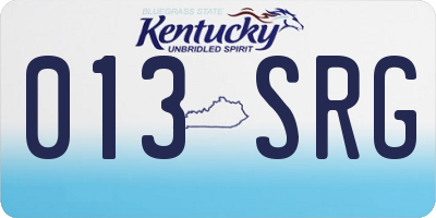 KY license plate 013SRG