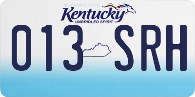 KY license plate 013SRH
