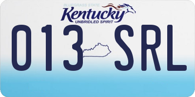 KY license plate 013SRL