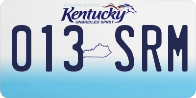 KY license plate 013SRM