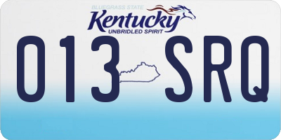 KY license plate 013SRQ