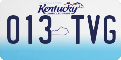 KY license plate 013TVG