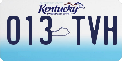 KY license plate 013TVH