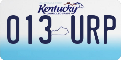 KY license plate 013URP