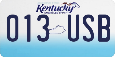 KY license plate 013USB