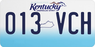 KY license plate 013VCH