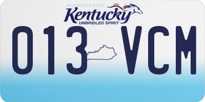 KY license plate 013VCM