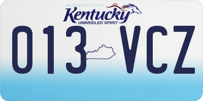 KY license plate 013VCZ