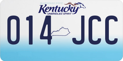 KY license plate 014JCC