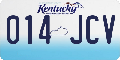 KY license plate 014JCV