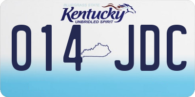 KY license plate 014JDC