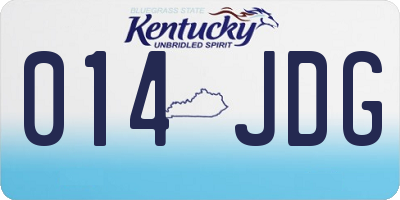 KY license plate 014JDG