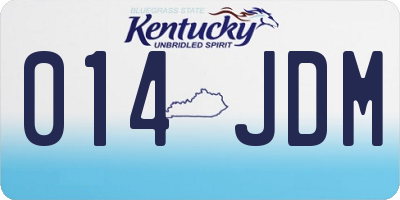 KY license plate 014JDM