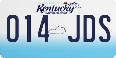 KY license plate 014JDS