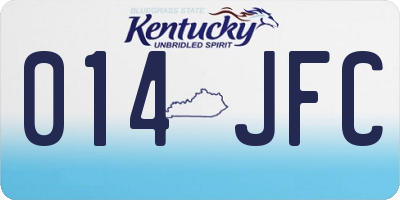 KY license plate 014JFC