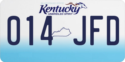KY license plate 014JFD
