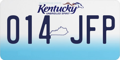 KY license plate 014JFP