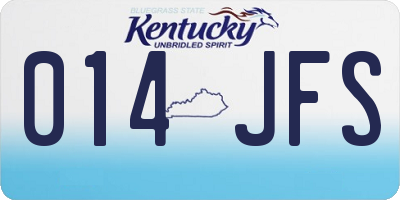 KY license plate 014JFS