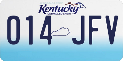 KY license plate 014JFV
