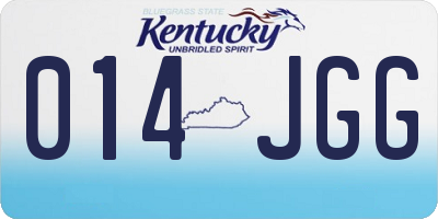 KY license plate 014JGG