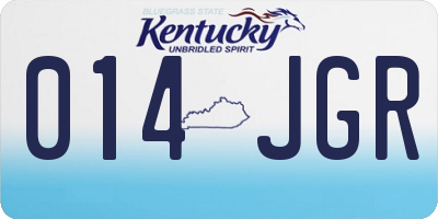 KY license plate 014JGR