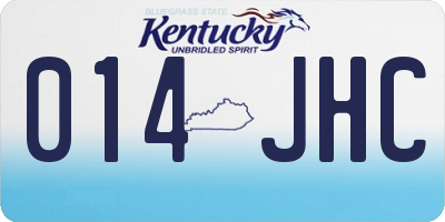 KY license plate 014JHC