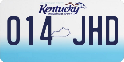 KY license plate 014JHD