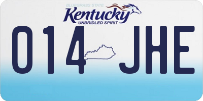KY license plate 014JHE