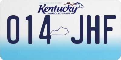 KY license plate 014JHF