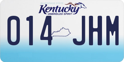 KY license plate 014JHM