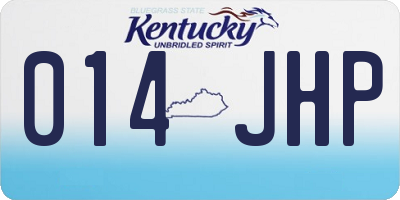 KY license plate 014JHP