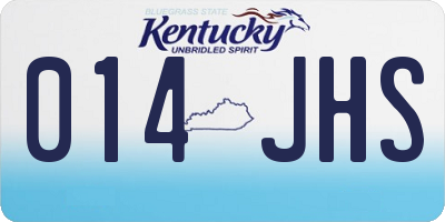 KY license plate 014JHS