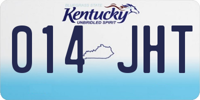 KY license plate 014JHT