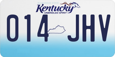 KY license plate 014JHV