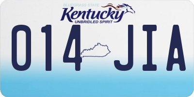KY license plate 014JIA