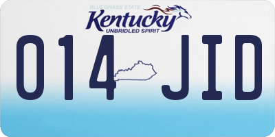 KY license plate 014JID