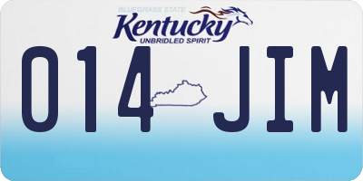 KY license plate 014JIM